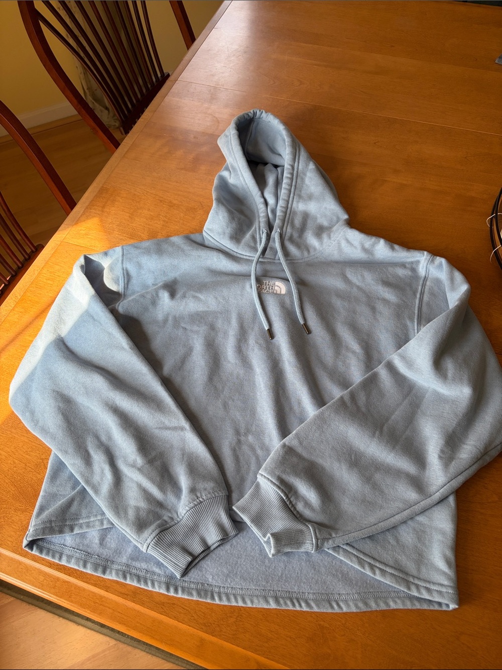 The North Face Women’s Light Blue Hi Lo Pullover Hoodie Size Large
